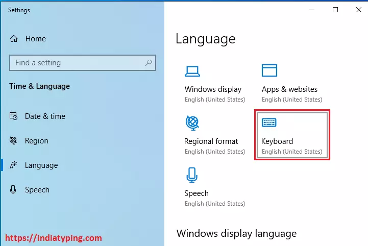 Hindi Indic input 3 windows 10 Keyboard