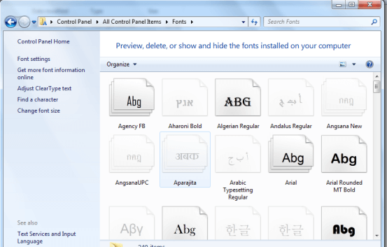 font installtion guide