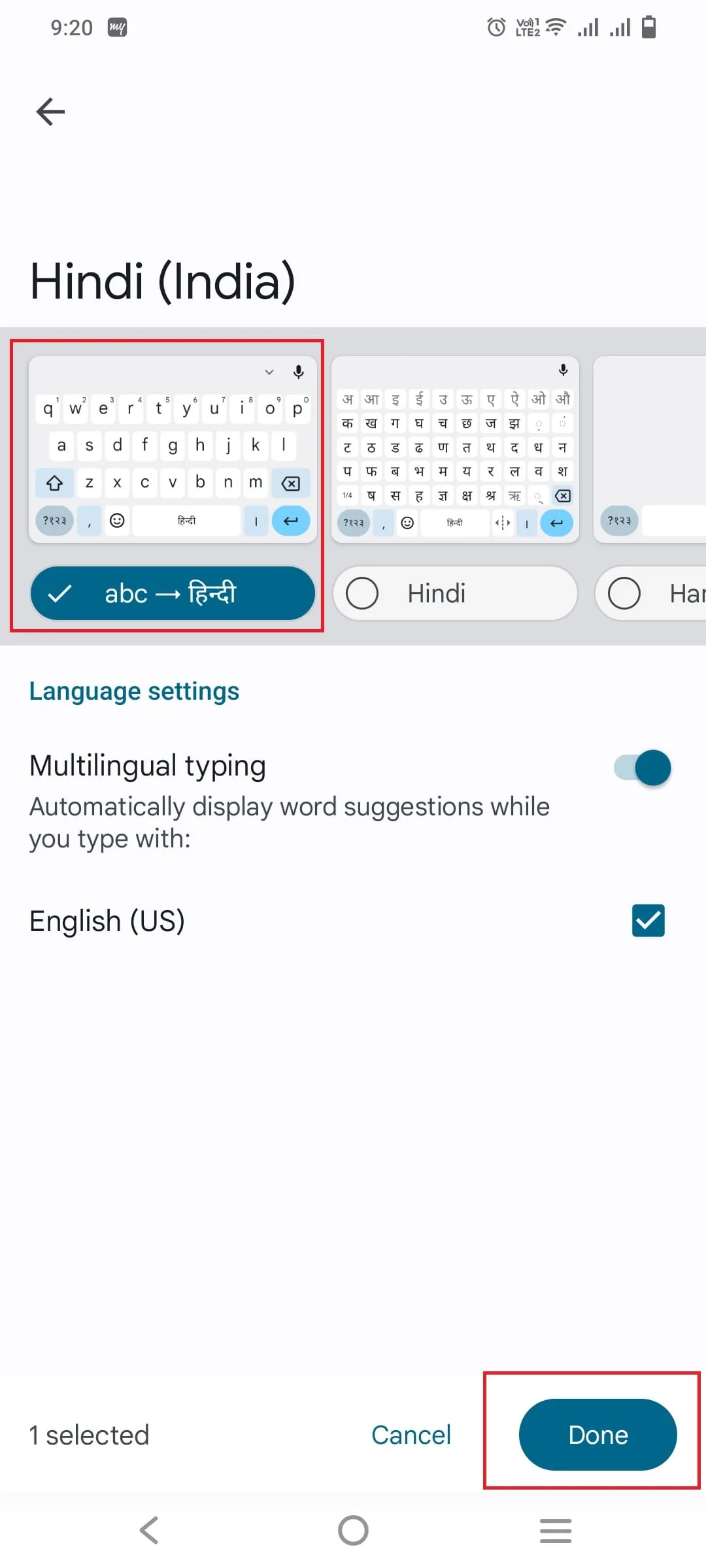 Hindi transliteration keyboard mobile app