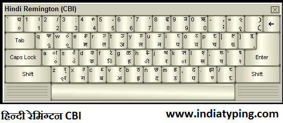 Hindi Remington CBI Keyboard